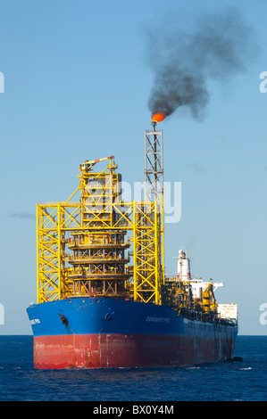 FPSO Espadarte von brasilianische Ölgesellschaft Petrobras.  Campos-Becken, Offshore-Staat Rio De Janeiro, Brasilien. Stockfoto