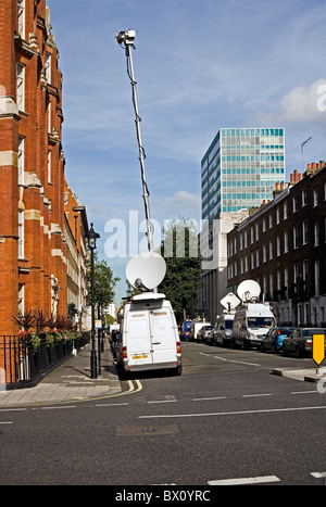 Übertragungswagen, London, England, UK, Europa Stockfoto