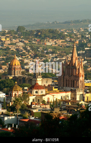 Das historische Zentrum von San Miguel de Allende, Guanajuato, Mexiko. Stockfoto