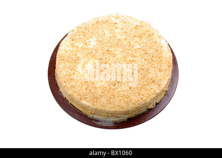 Hausgemachte Kuchen Dessert auf dem weißen Hintergrund isoliert. Stockfoto