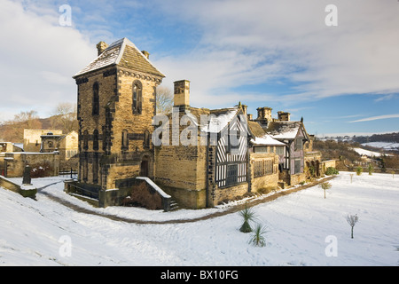 Shibden Hall, denkmalgeschützten Gebäude mit Tudor Fachwerk Fassade. Haus der Lister-Familie seit 300 Jahren Halifax West Yorkshire UK Stockfoto