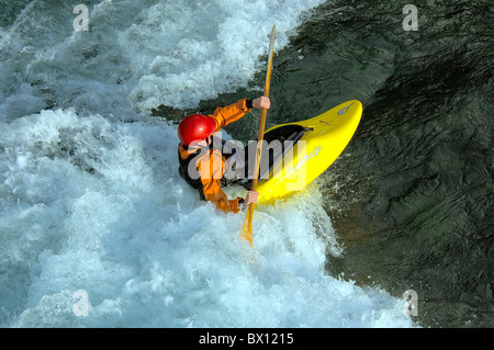 Kajak Yukon-Territorium Yukon River Fluss Wasser Sport Sporttätigkeit Amerika Kanada Stockfoto