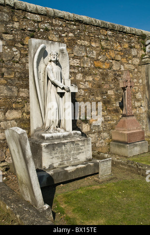 dh St Andrews Kathedrale ST ANDREWS FIFE St Andrews Friedhof Engel Grabstein, Schottland Stockfoto