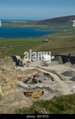 dh Finstown FIRTH ORKNEY Heddle Hill Orkney Steinbruch Stockfoto