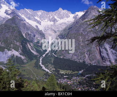 Val Ferret La Fouly Noir Schweiz-Europa-Tour Wallis Stockfoto