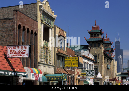Chicago Chinatown Illinois USA Amerika Vereinigte Staaten Wentworth Avenue North America Stockfoto