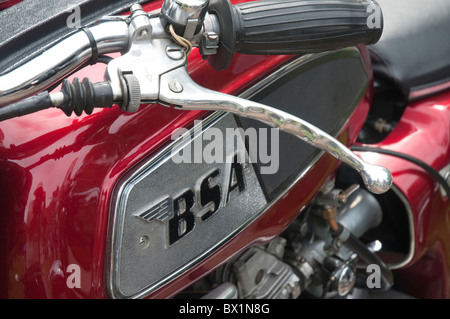 Detail der BSA Motorrad Motorrad-Rallye Stockfoto