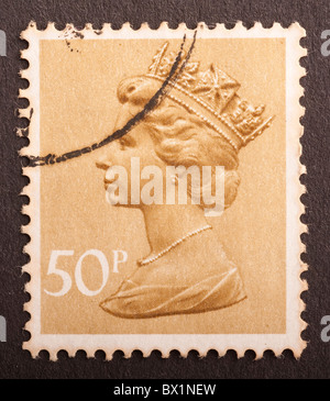 Vereinigtes Königreich-Briefmarke 50p, Machin Stockfoto