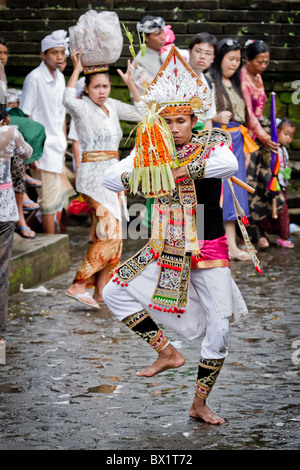 Festlichkeit im Tirta Empur Tempel während balinesische Neujahr, Bali, Indonesien Stockfoto