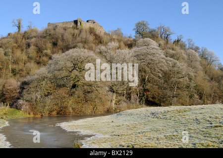 Dinefwr Castle Tywi Valley Llandeilo Carmarthenshire an einem frostigen Dezembermorgen Wales Cymru UK GB Stockfoto