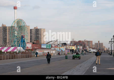 Die Promenade Coney Island, Brooklyn, New York. Stockfoto