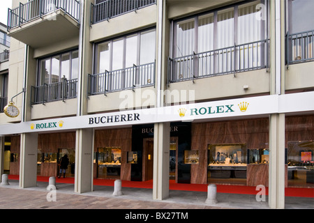 Bucherer Shop, Lugano, Schweiz Stockfoto