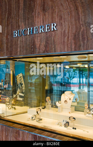 Bucherer Shop, Lugano, Schweiz Stockfoto