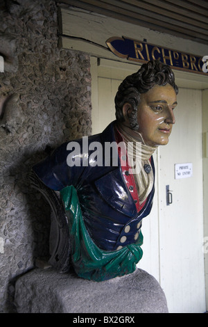 Altes Schiff Galionsfigur Sammlung im Valhalla Abtei Gärten Tresco Isles of Scilly Cornwall UK Stockfoto