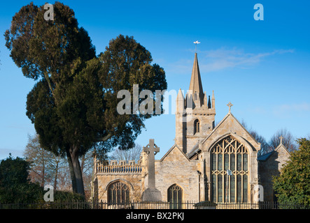 DIE ST.-LAURENTIUS-KIRCHE S AUF DER WEBSITE VON EVESHAM ABTEI GLOUCESTERSHIRE UK Stockfoto