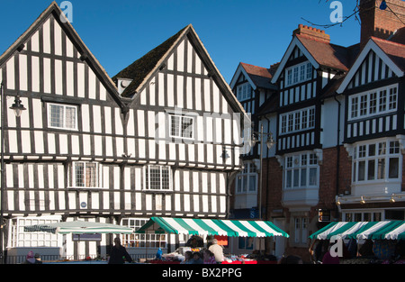 Evesham Markt Platz, Worcestershire, England, Europa Stockfoto