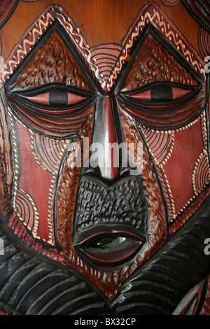 Traditionelle äthiopische geschnitzte Holzmaske Stockfoto