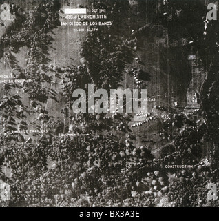 KUBANISCHE Raketen Seite 15. Oktober 1962 CIA-Foto des Standortes russische ballistische Mittelstreckenrakete bei San Diego de Los Banos, Kuba Stockfoto