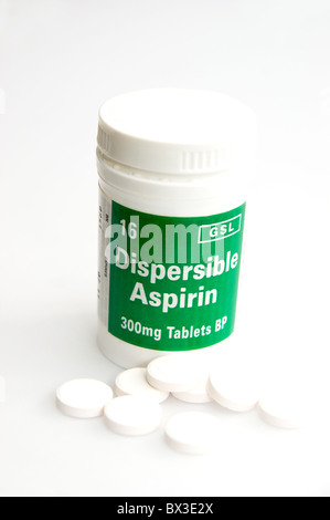 dispergierbar Aspirin - für viele lebensrettende, Herzinfarkte, Schlaganfälle usw. genommen Stockfoto