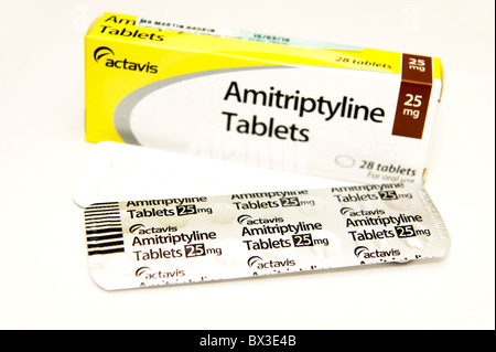 Amitriptylin-Tabletten für Depression & Depressive Störungen Stockfoto