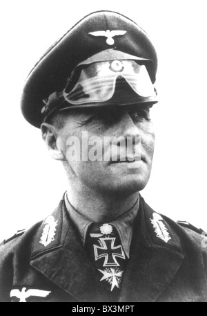 Feldmarschall Erwin Rommel war einer der angesehensten Militärführer Deutschlands im zweiten Weltkrieg. Stockfoto