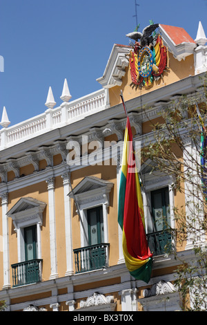 Der Präsidentenpalast - Palacio Quemado - im Plaza Murillo in La Paz Stockfoto