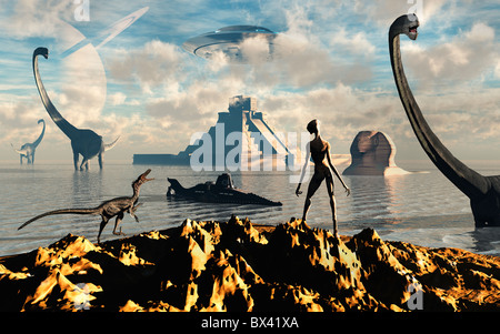 Prähistorische fremden Welt Stockfoto
