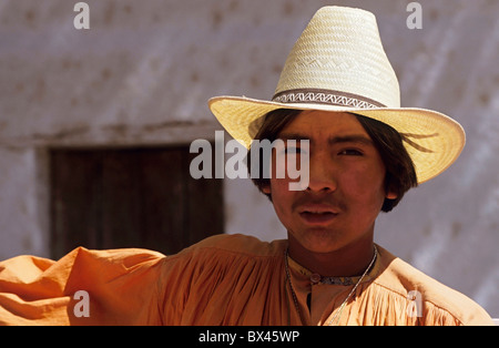 Porträt eines jungen Tarahumaran, Chihuahua, Mexiko. Stockfoto