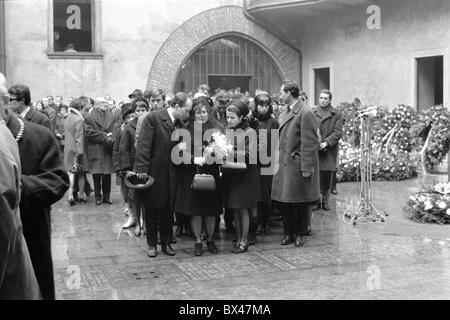 Jan Palach, Jiri Palach, Libuse Palachova, Beerdigung, Karolinum Stockfoto