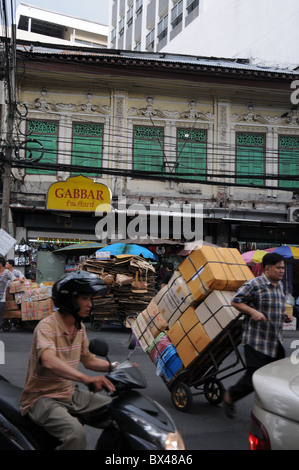 Geschäftigen Leben in Bangkok Chinatown Stockfoto