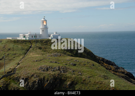 St. Ann's Head Leuchtturm auf dem Pembrokeshire Küstenweg, Südwales Stockfoto