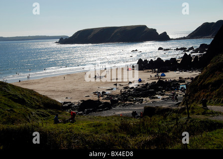 Marloes Sands Beach auf dem Pembrokeshire Küstenpfad, South Wales, Australia Stockfoto