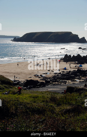 Marloes Sands Beach auf dem Pembrokeshire Küstenpfad, South Wales, Australia Stockfoto