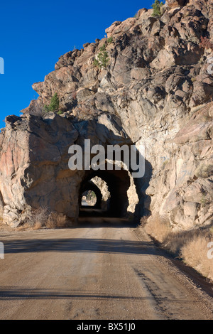 Midland Railroad Tunnel, vier Tunnel gebaut im Jahre 1887, CR371, Buena Vista, Colorado, USA Stockfoto
