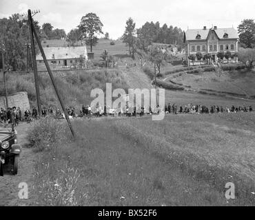 Ethnischen Deutschen Deportation aus Sudetenland Stockfoto