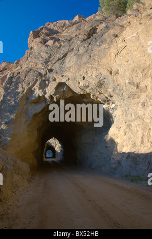 Midland Railroad Tunnel, vier Tunnel gebaut im Jahre 1887, CR371, Buena Vista, Colorado, USA Stockfoto