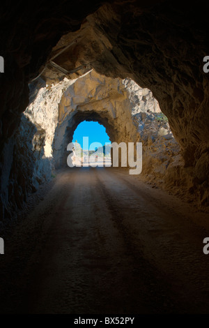 Midland Railroad Tunnel, vier Tunnel gebaut im Jahre 1887, CR371, Buena Vista, Colorado, USA Stockfoto
