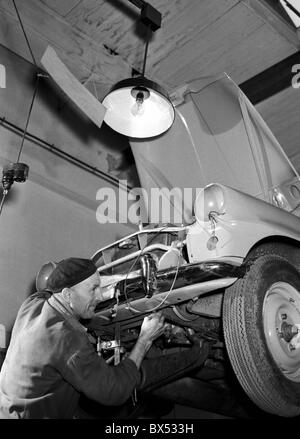 Auto-Montagehalle, Skoda, Kvasiny, Fabrik Stockfoto