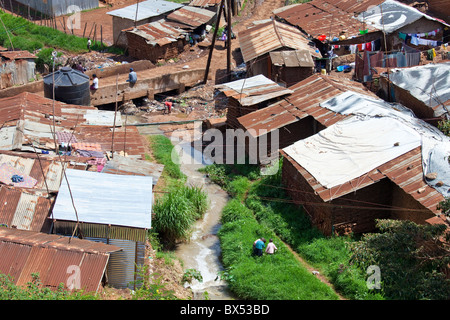 Kibera Slum, Nairobi, Kenia Stockfoto