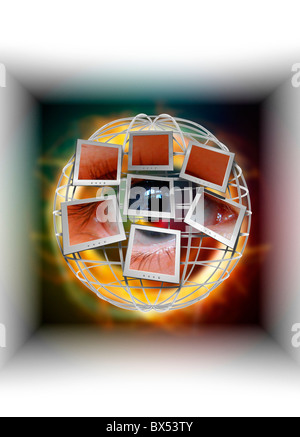 Überwachung, konzeptuellen Kunstwerk Stockfoto