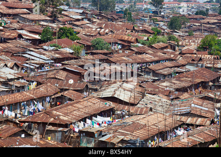 Kibera Slum, Nairobi, Kenia Stockfoto