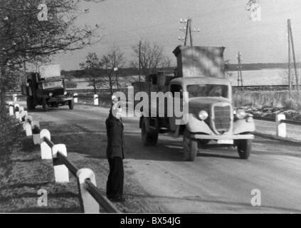 Tschechoslowakische Staatsbürger umzusiedeln Sudetenland Stockfoto