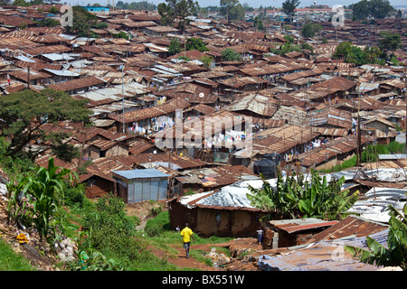 Kibera Slum, Nairobi, Kenia Stockfoto