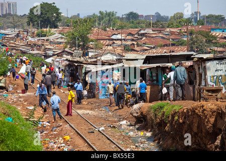 Kibera Slum, Nairobi, Kenia Stockfoto