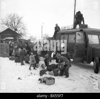 Ethnischen Deutschen Deportation aus Sudetenland Stockfoto