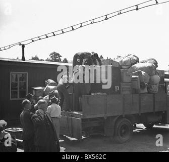 Ethnischen Deutschen Deportation aus Sudetenland Stockfoto