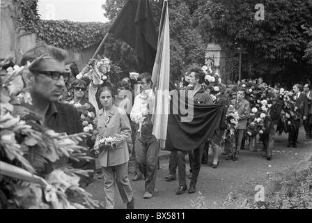 Milan Kadlec, Opfer, Tote, Unfall, Beerdigung, Nationalflagge, trauernden Stockfoto