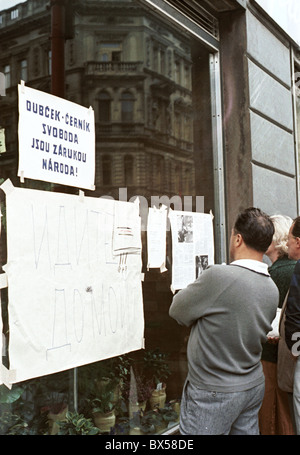 Poster, Schilder, Broschüren, Informationen, News, protest Stockfoto