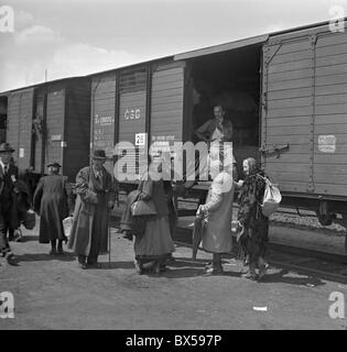 Benes-Dekrete, Transport, Sudeten Stockfoto