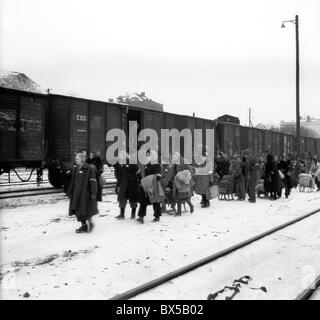 Aussiedler, Deportation aus Sudetenland Stockfoto